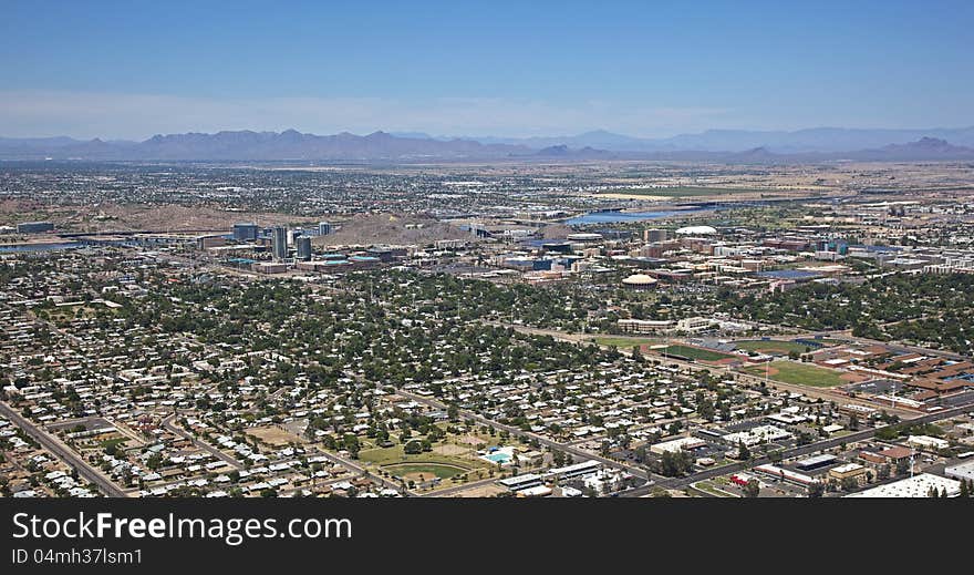 Tempe, Arizona from above