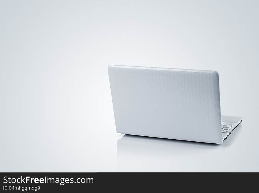 Laptop isolated on gray background with copy space. Laptop isolated on gray background with copy space