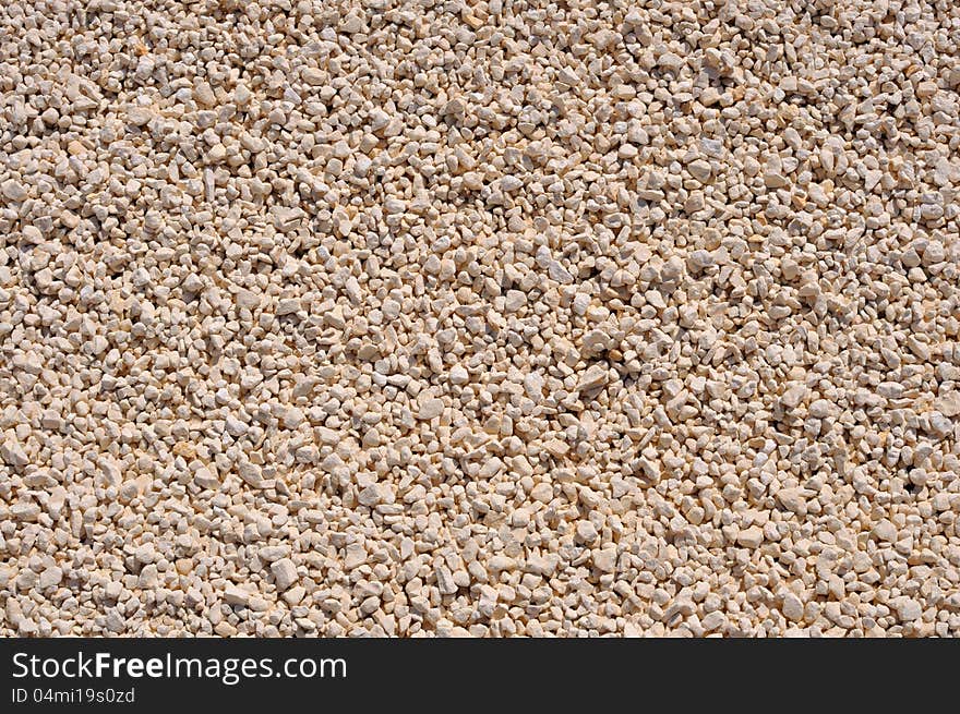 Background of gravel crushed limestone