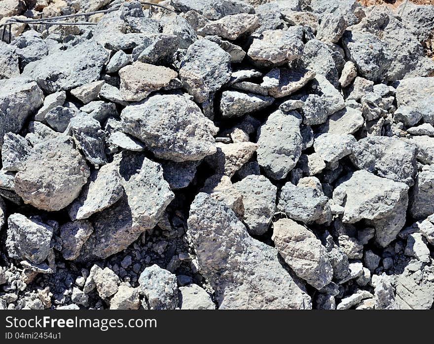 Background and debris concrete structure