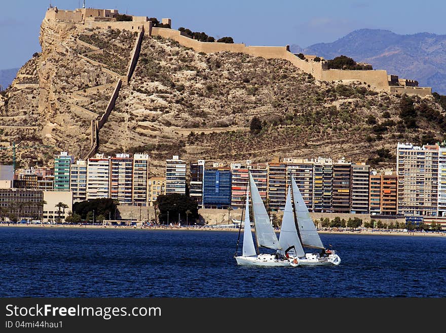 Pair of sailing boat in Alicante