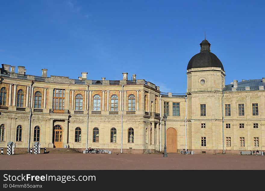 Fragment of Gatchina Palace near St. Petersburg, Russia