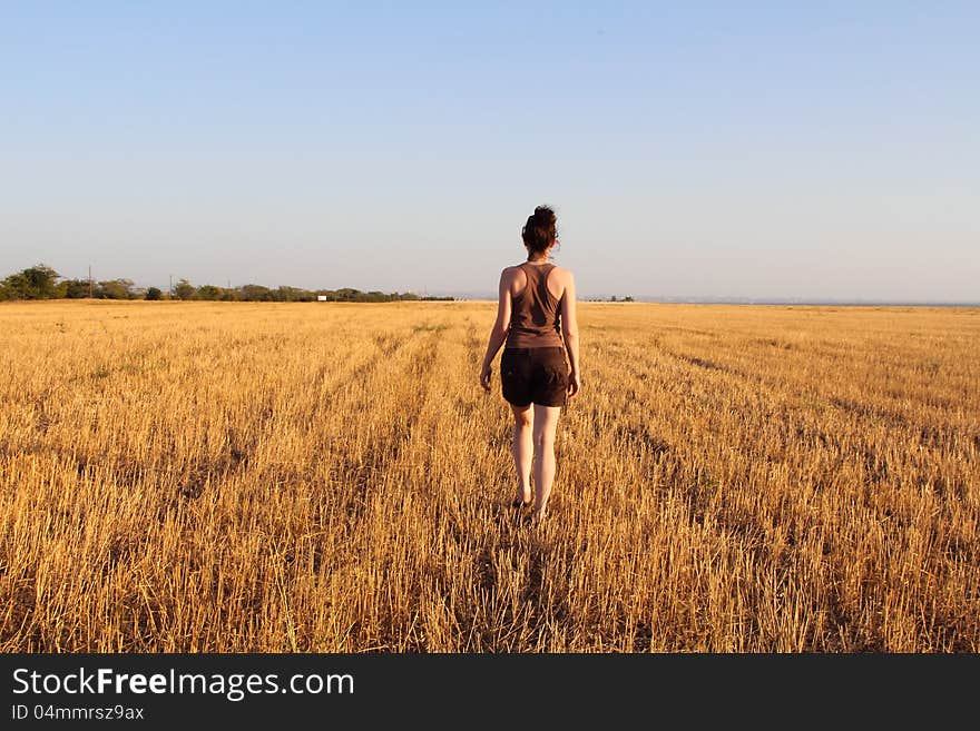 Girl Goes On A Field