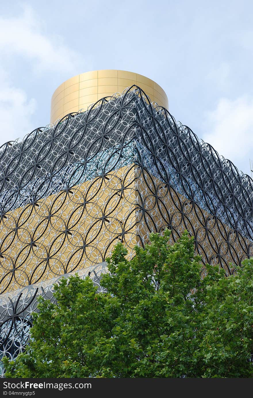 New building in Birmingham Centenary Square. New building in Birmingham Centenary Square