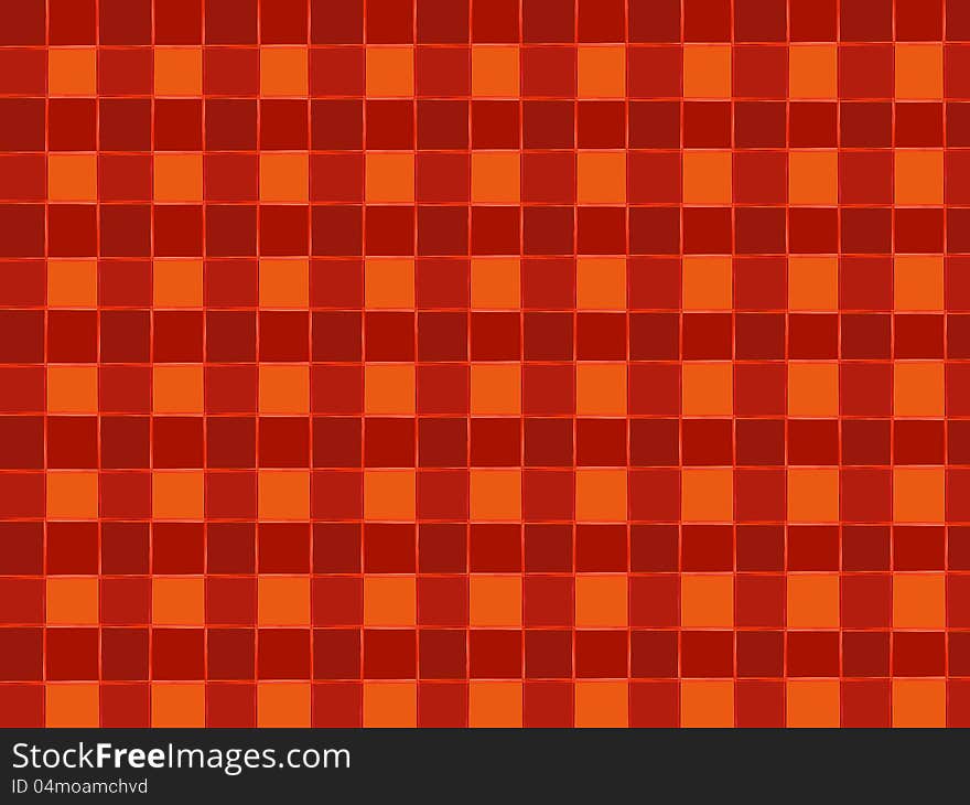 Image of red abstract background with squares