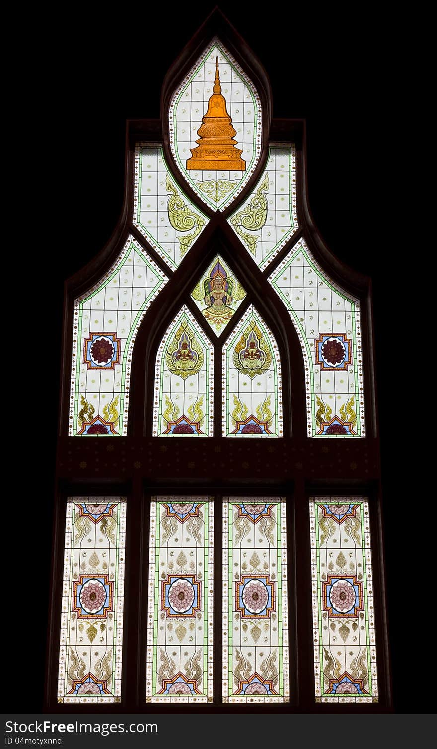 Buddhist Temple S Stained Glass