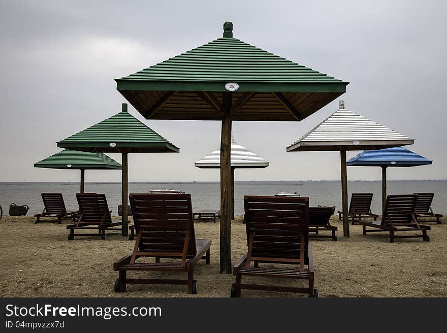 An empty beach in northeast China.