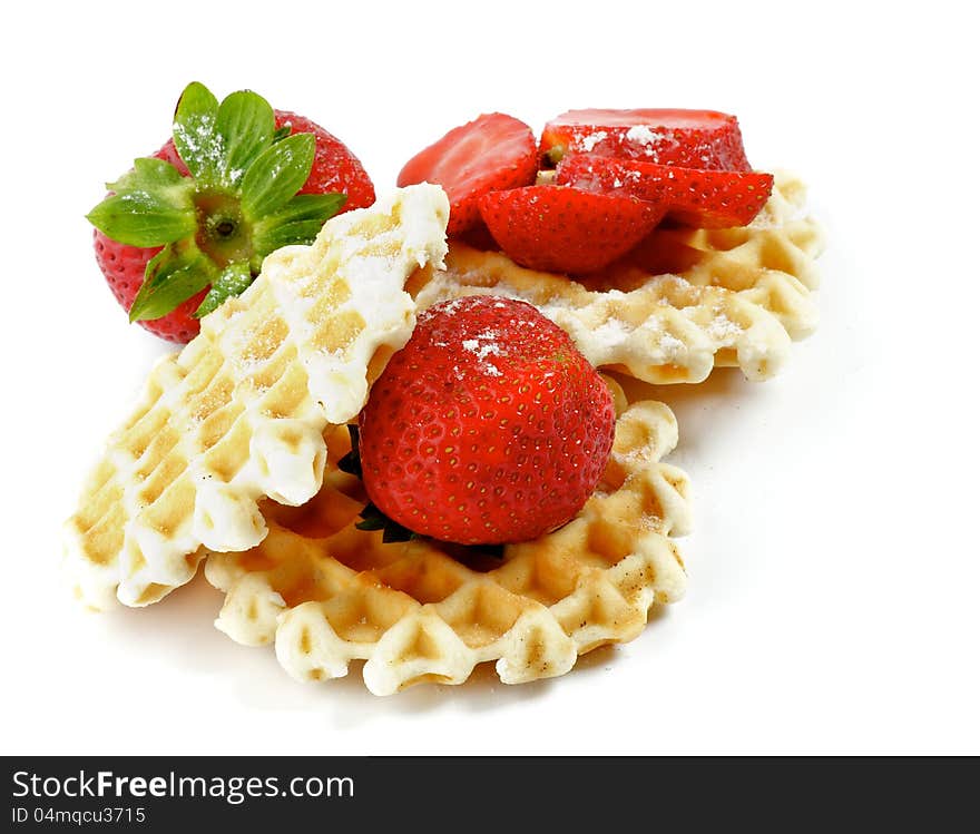 Waffles And Strawberries