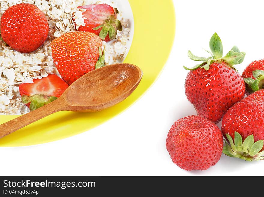 Healthy Breakfast With Strawberries