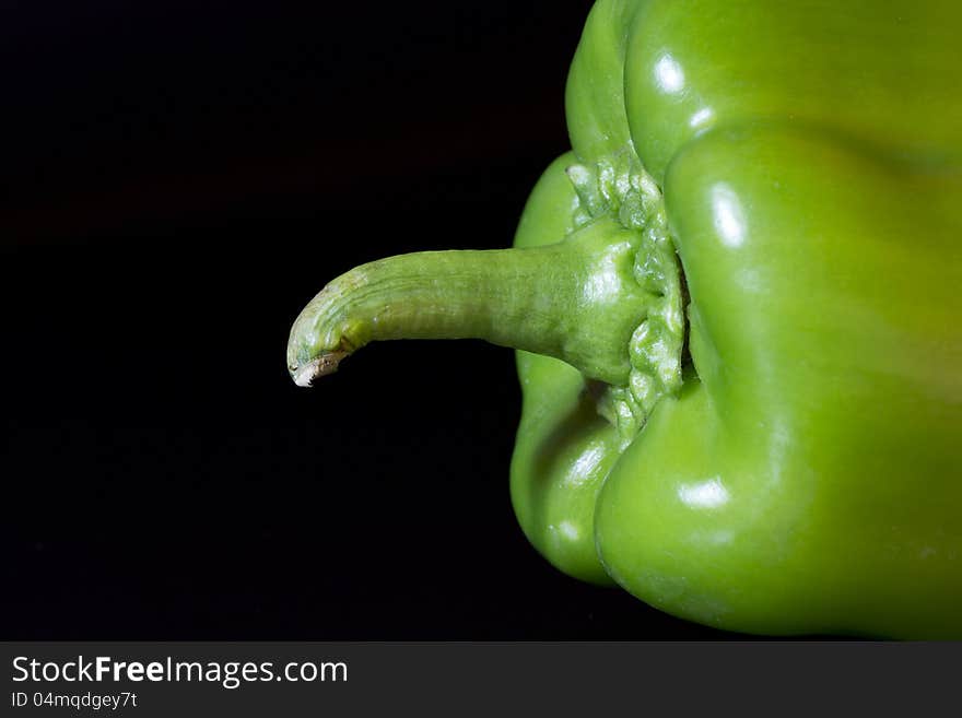 A detail of green capsicum