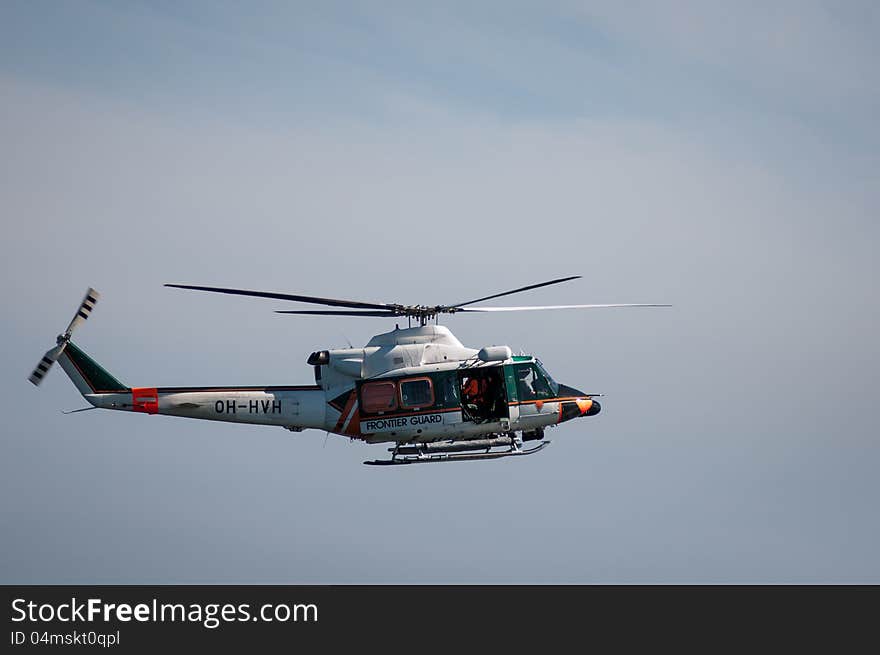 Shot of Finnish Coast Guard in action. Shot of Finnish Coast Guard in action