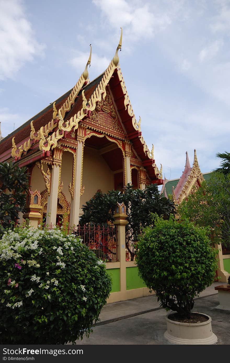 Thai old temple in Asia