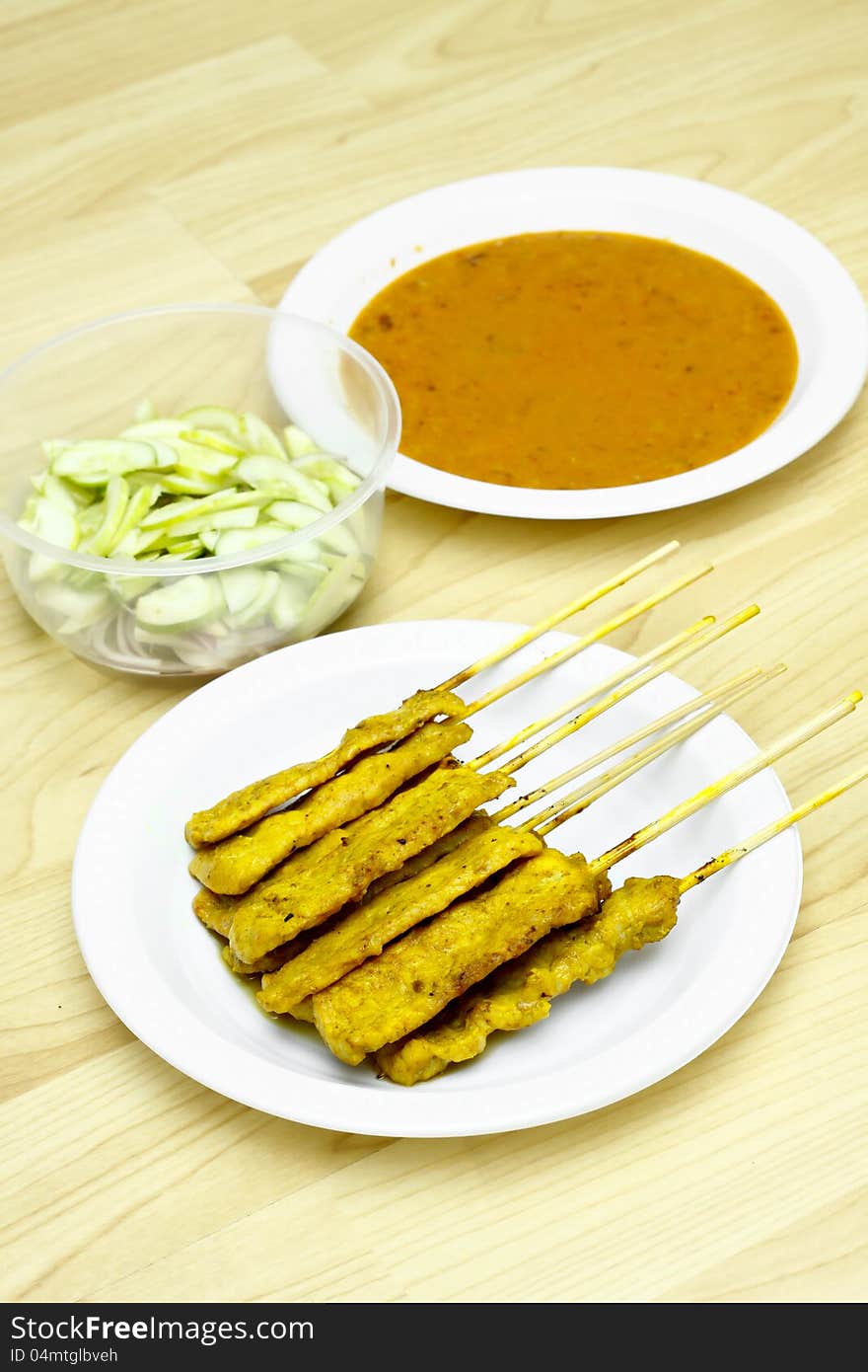 Pork Satay Thai food