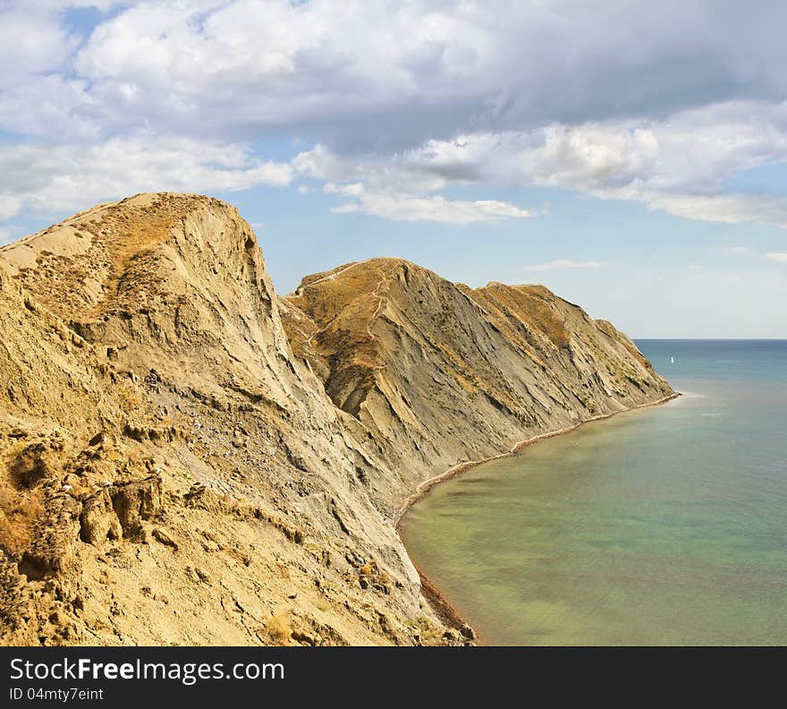 The mountain range surrounds the Sea Bay