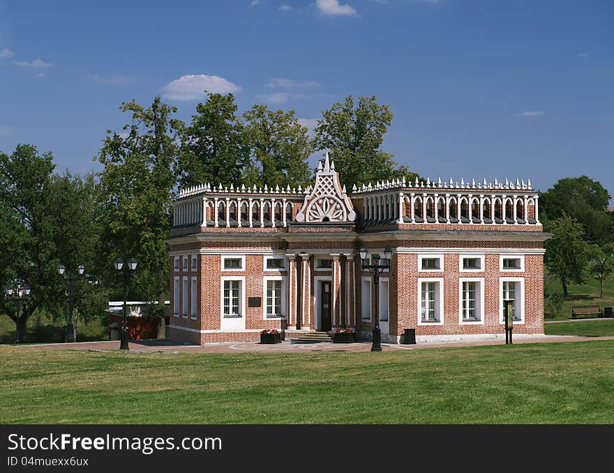 The First Cavalry Corps V.I. Bazhenov built from 1784 to 1785. The shape of this architectural structure is a square with a tapered neck angle, facing toward the center of the complex. The First Cavalry Corps decorated with a beautiful portico and two pairs of columns. The First Cavalry Corps V.I. Bazhenov built from 1784 to 1785. The shape of this architectural structure is a square with a tapered neck angle, facing toward the center of the complex. The First Cavalry Corps decorated with a beautiful portico and two pairs of columns.