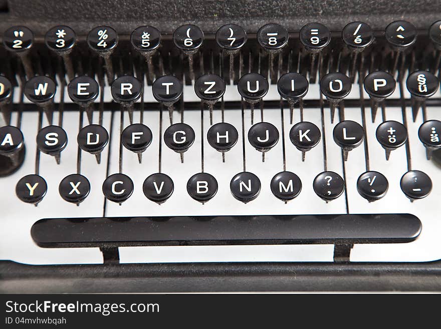 Vintage Typewriter Keyboard