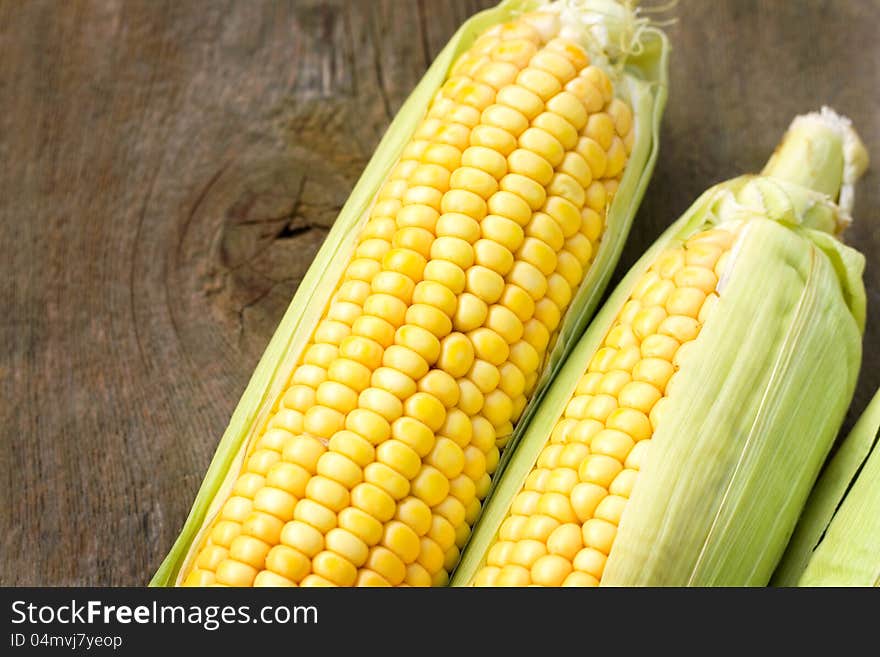 Fresh ripe corn-healthy food