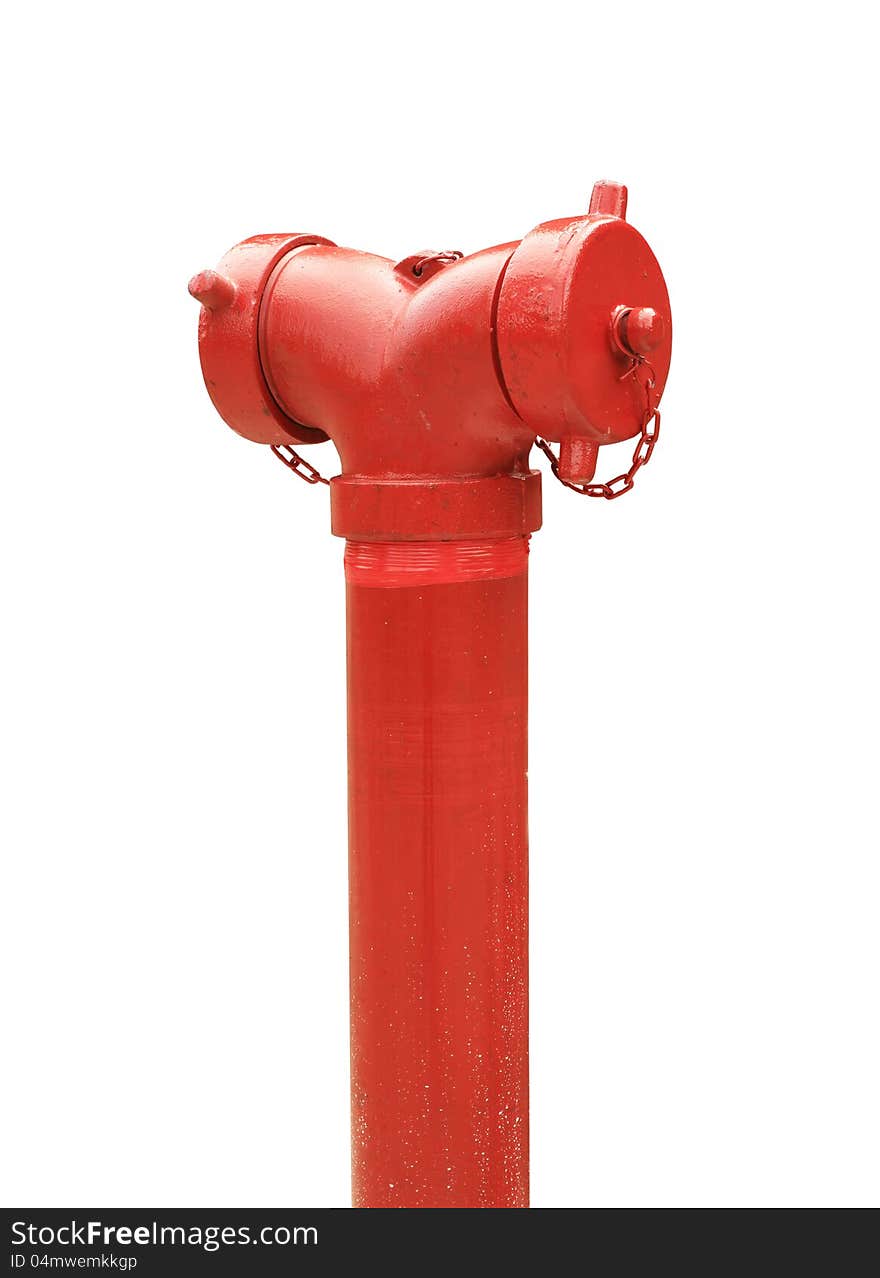 Red fire hydrant isolated on white background