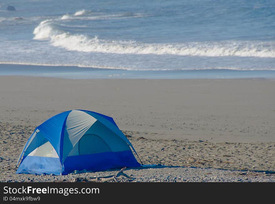 Camping on the seashore