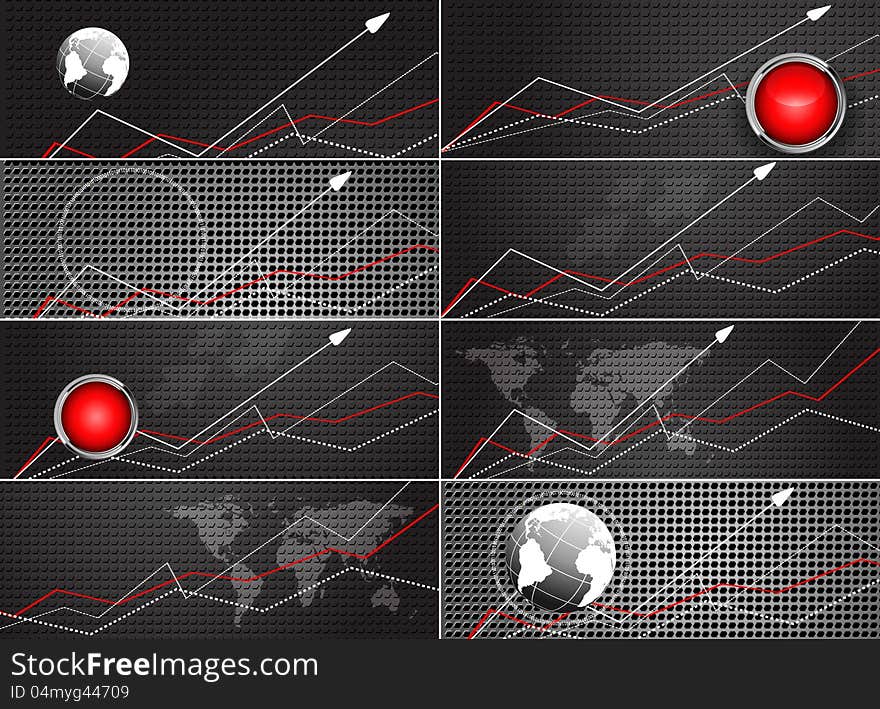 Big vector abstract corporate templates set. Eps10