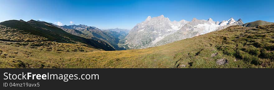 Alps, France &x28;Grand Col Ferret&x29; - Panorama