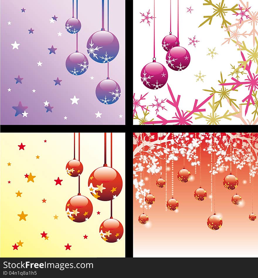 Set of Christmas backgrounds designs