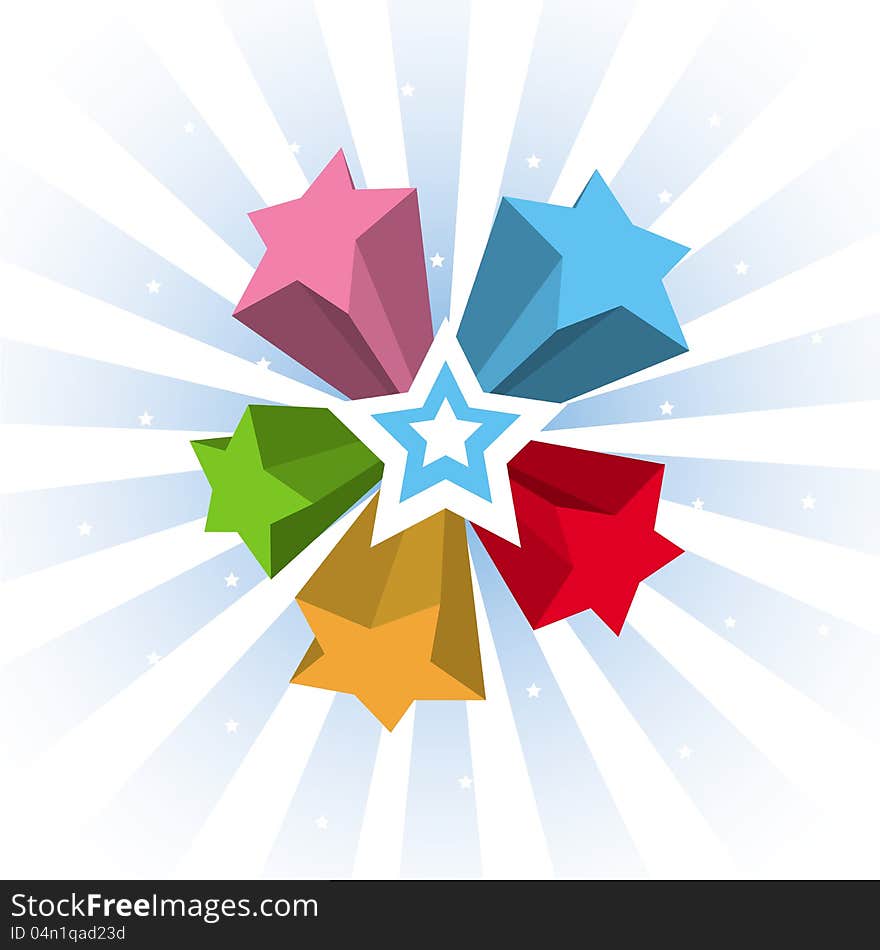 3D stars Abstract Background illustration. 3D stars Abstract Background illustration