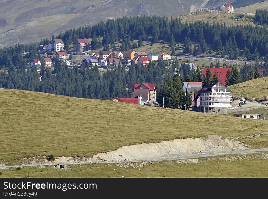 Ranca resort on Transalpina road on top Carpathian mountains in center of Romania. Ranca resort on Transalpina road on top Carpathian mountains in center of Romania