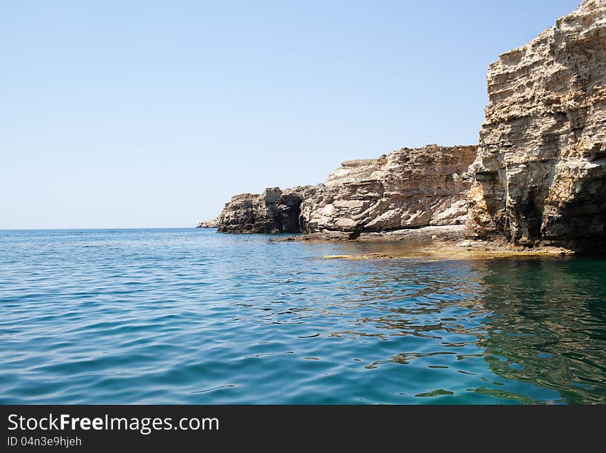 Black Sea Coastline at Tarhankut cape in Crimea, Ukraine. Black Sea Coastline at Tarhankut cape in Crimea, Ukraine