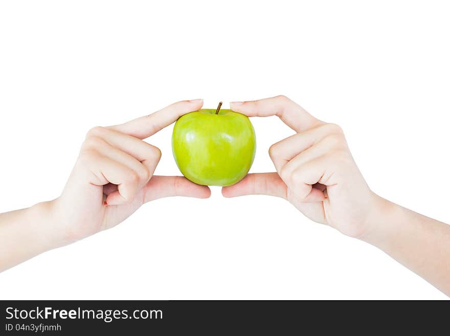 Concept of  Wellbeing By Green Apple. Concept of  Wellbeing By Green Apple