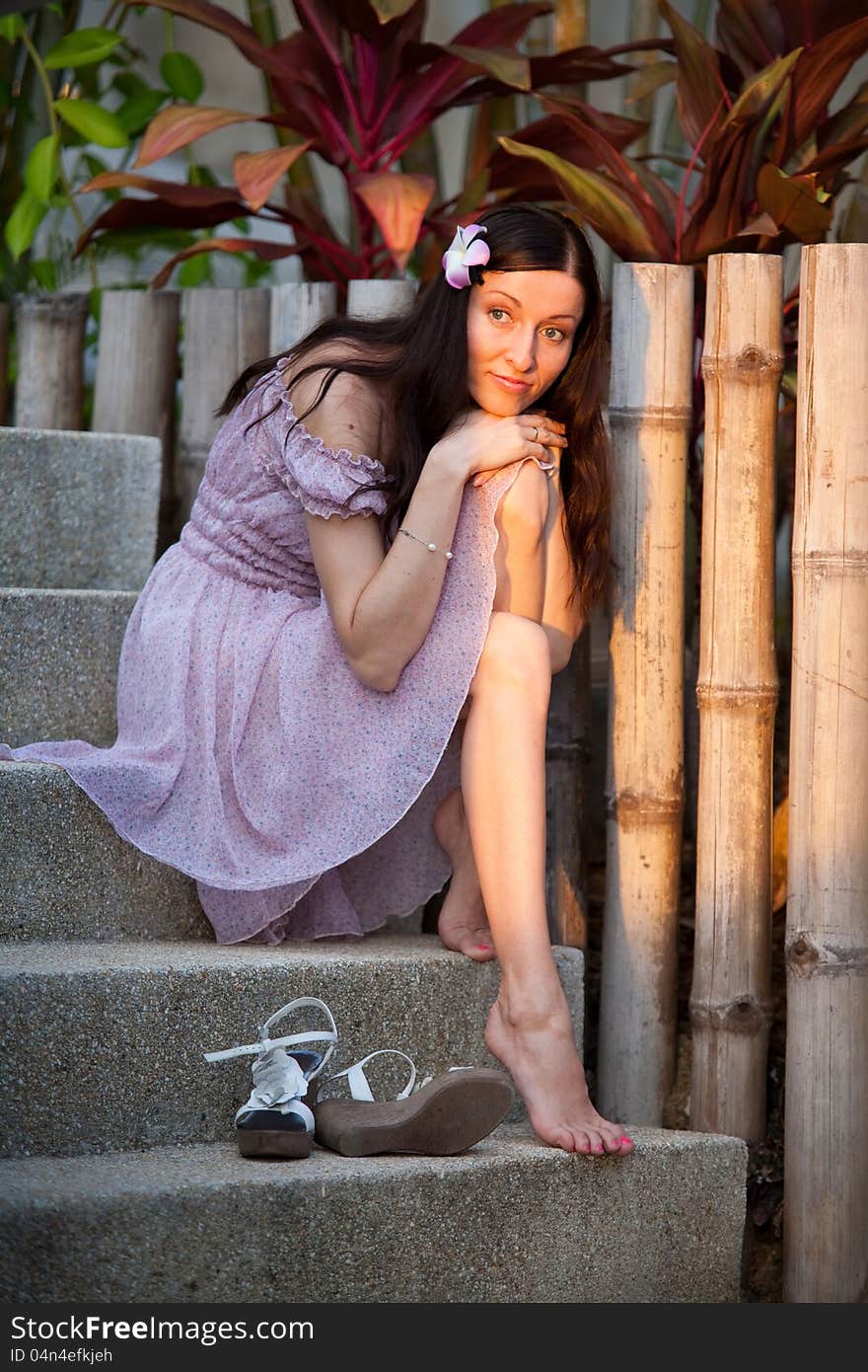 Portrait of a girl in Phuket island