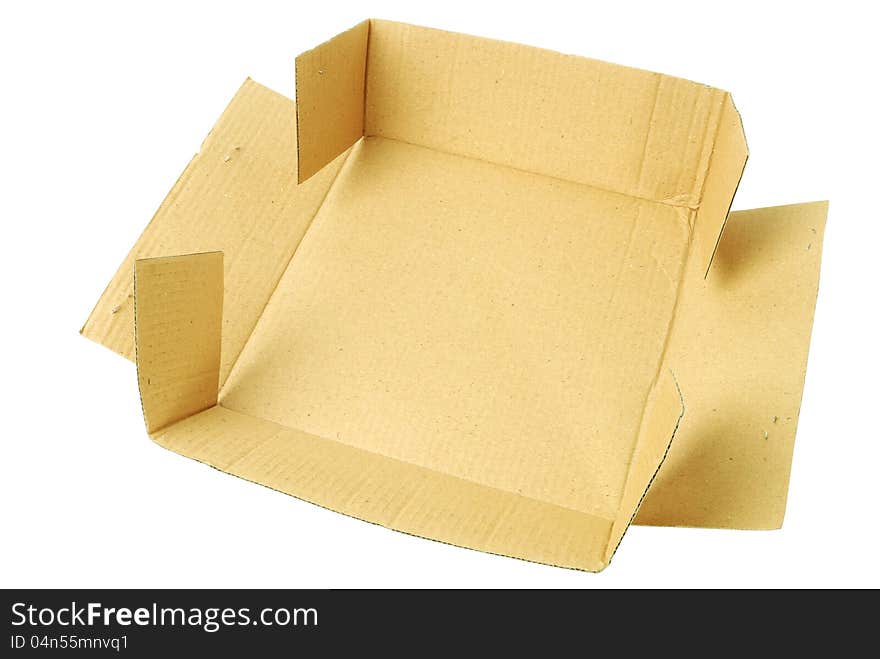 Piles of cardboard boxes on a white background. Piles of cardboard boxes on a white background