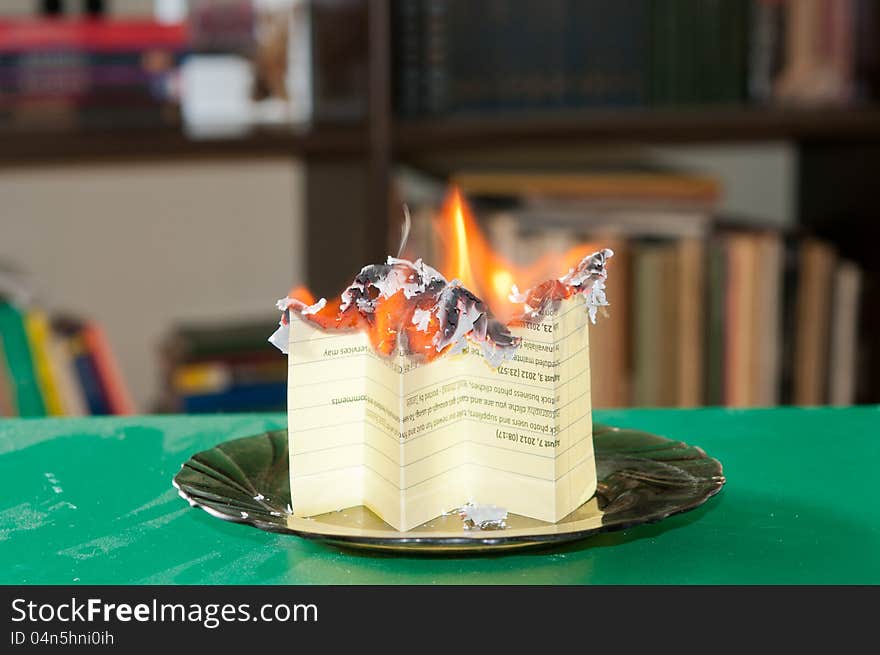 Burning document