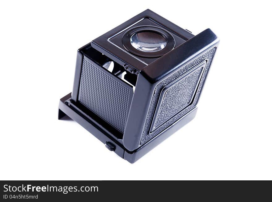 Removable part viewfinder, widescreen camera against a white background. Removable part viewfinder, widescreen camera against a white background