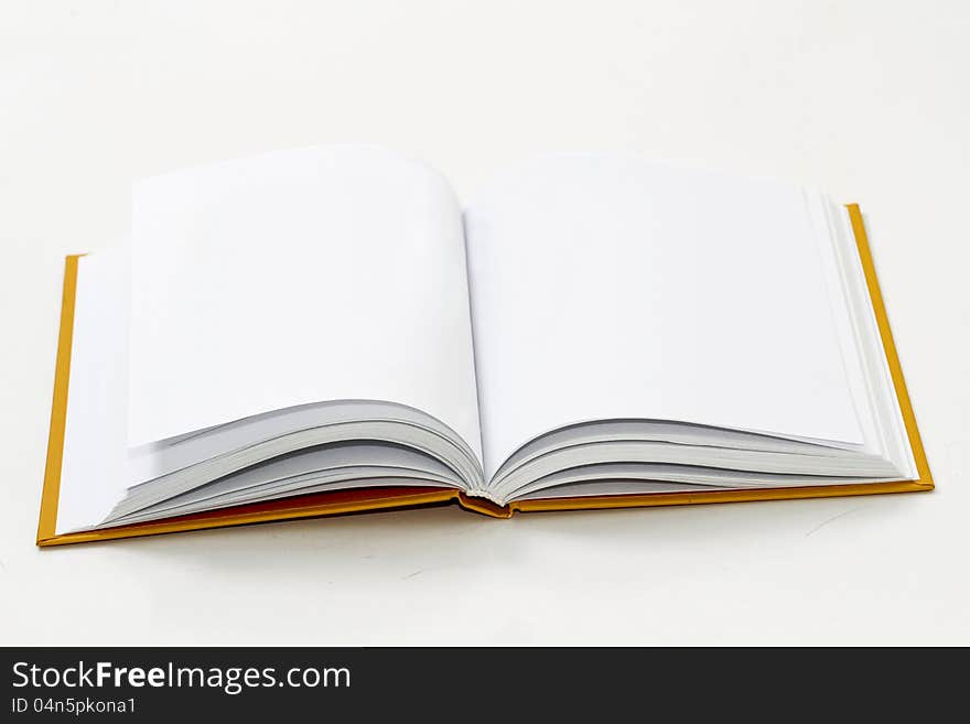 Book with clean sheets on a white background. Book with clean sheets on a white background