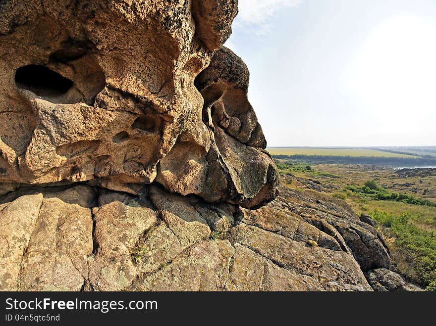 Rock erosion. Weathered. Geological formations