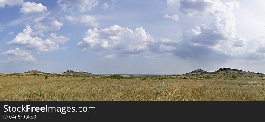 National Park  Stone Tombs . Donetsk. Ukraine. Panorama. National Park  Stone Tombs . Donetsk. Ukraine. Panorama