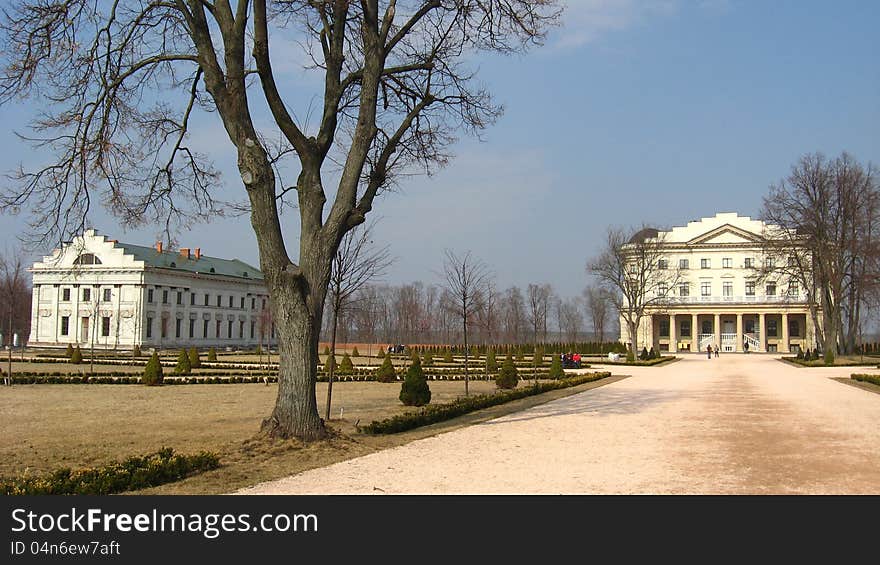 The image of beautiful architectural ensemble in Baturin town. The image of beautiful architectural ensemble in Baturin town