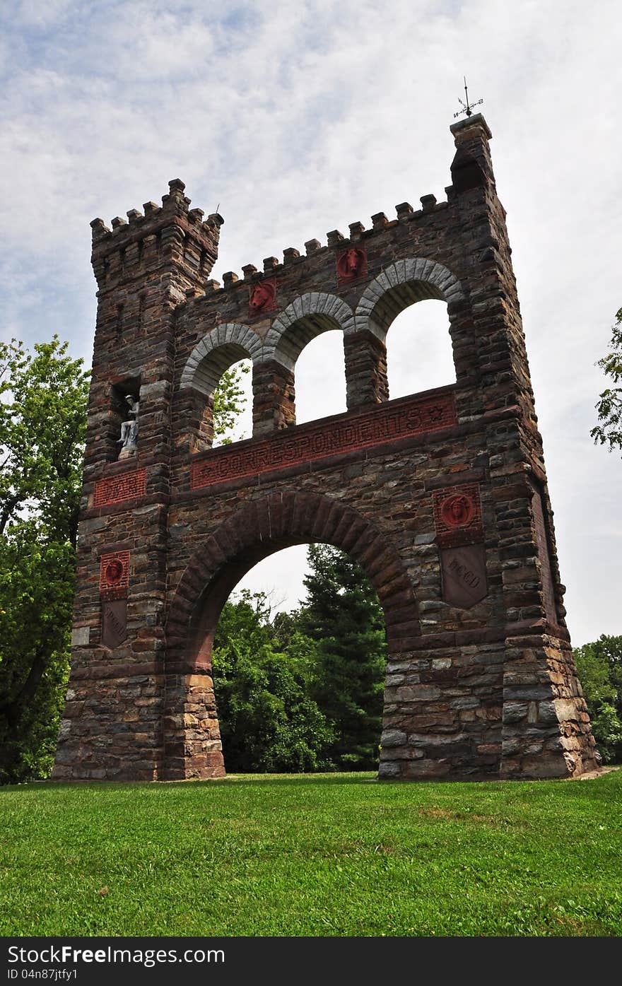 War Correspondence Arch at Gathland State Park in Maryland