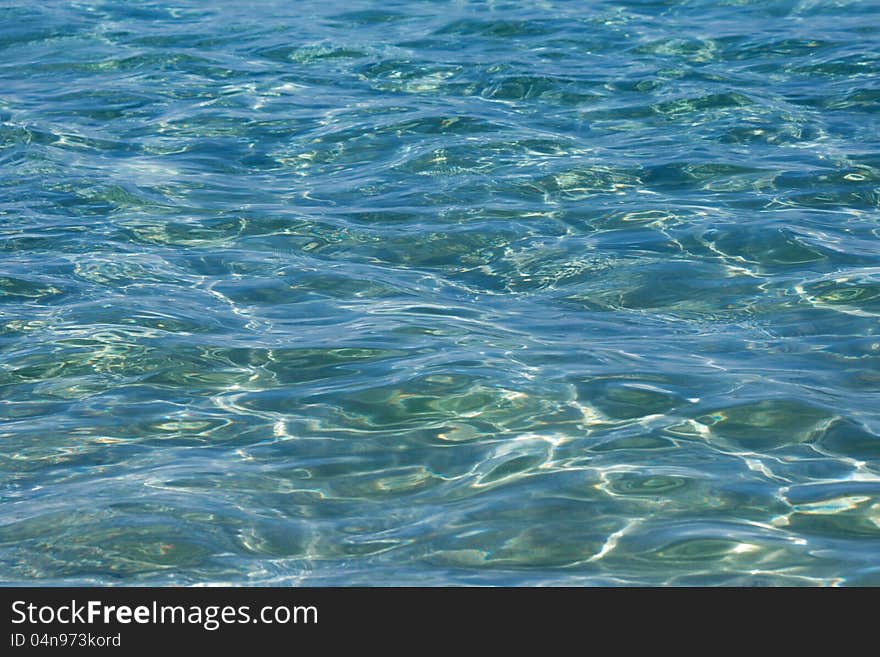 Reflecting sea water as background texture