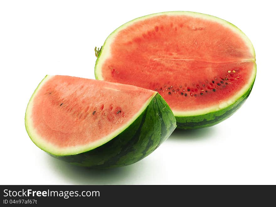 Half And Slice Of Watermelon