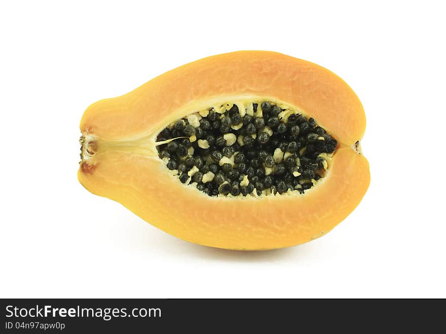 Half of papaya