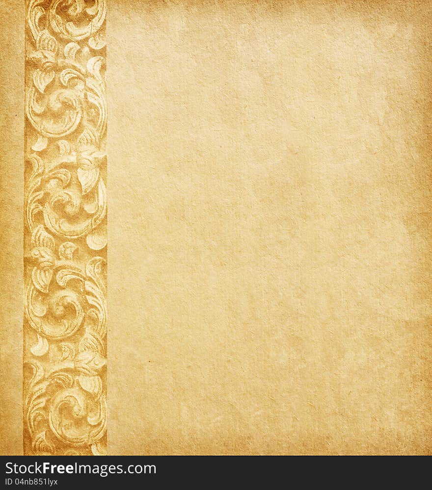 Old paper with floral border. Old paper with floral border.