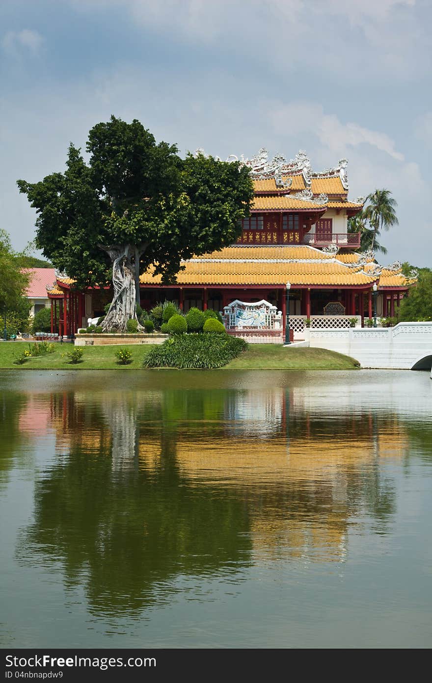 Landscaping in the garden in bang-pa-in place at ayuthaya. Landscaping in the garden in bang-pa-in place at ayuthaya