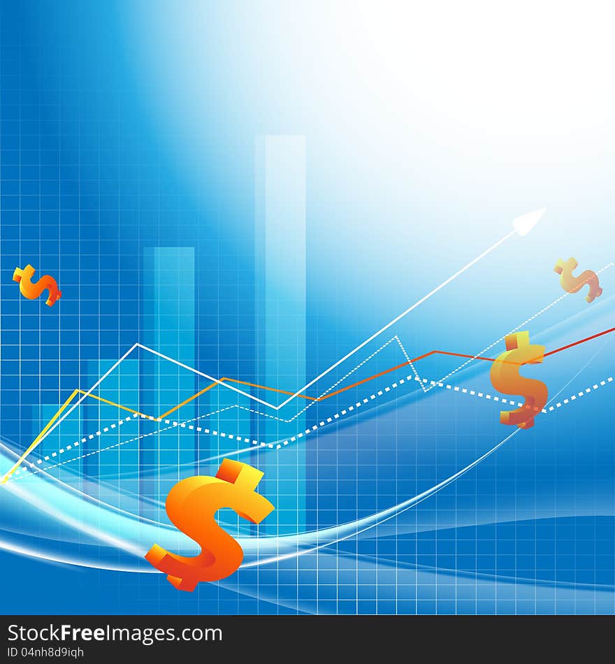 Abstrac vector growth statistic financial frame. Eps10