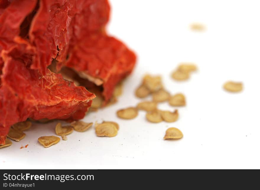 Pic of red hot dried pepper