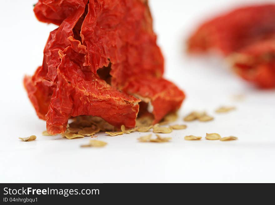 Pic of red hot dried pepper