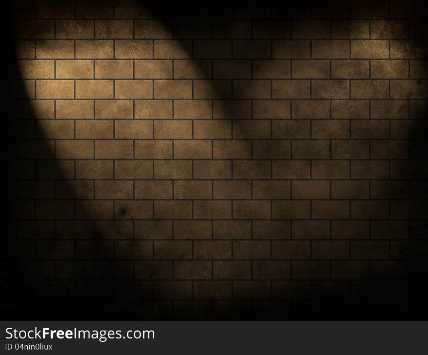 Abstract illustration of fragment of the shined brick wall. Abstract illustration of fragment of the shined brick wall.