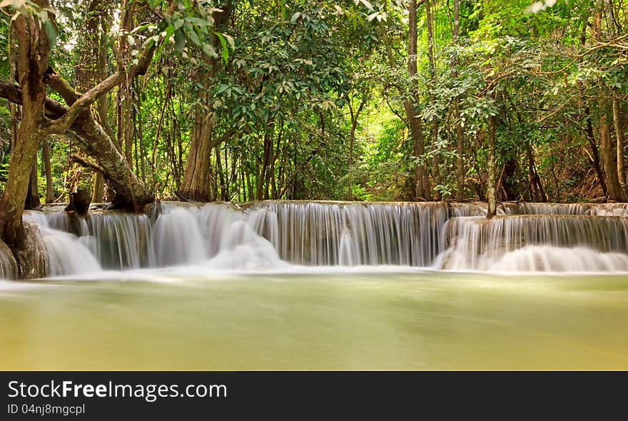 Deep Forest Waterfall, Kanjanaburi Province Thailand. Deep Forest Waterfall, Kanjanaburi Province Thailand