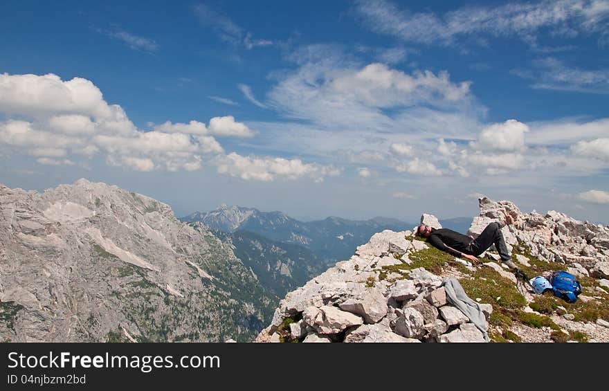 Hiker in the mountains